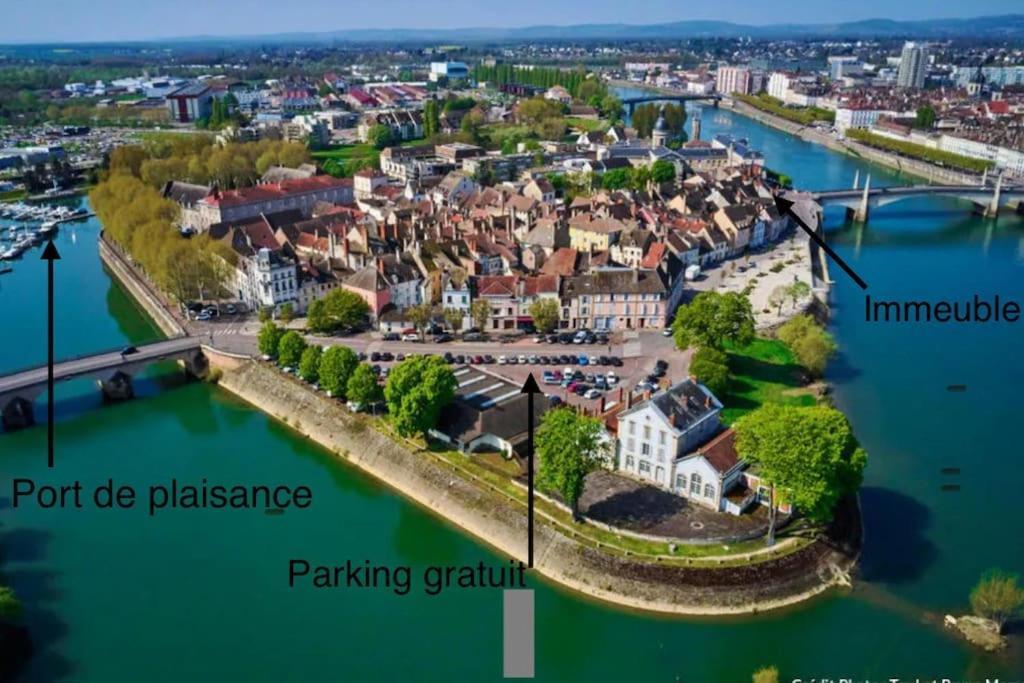 Appartement Avec Magnifique Vue Sur La Saone Et Son Balcon Chalon-sur-Saône Zewnętrze zdjęcie